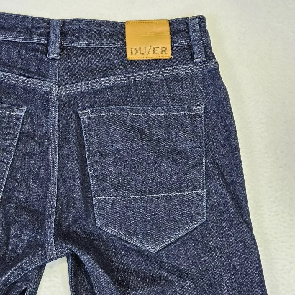 DU/ER L2X Slim Fit Jean Mens 31x30 Stretch Performance Dark Blue Denim Pant DUER